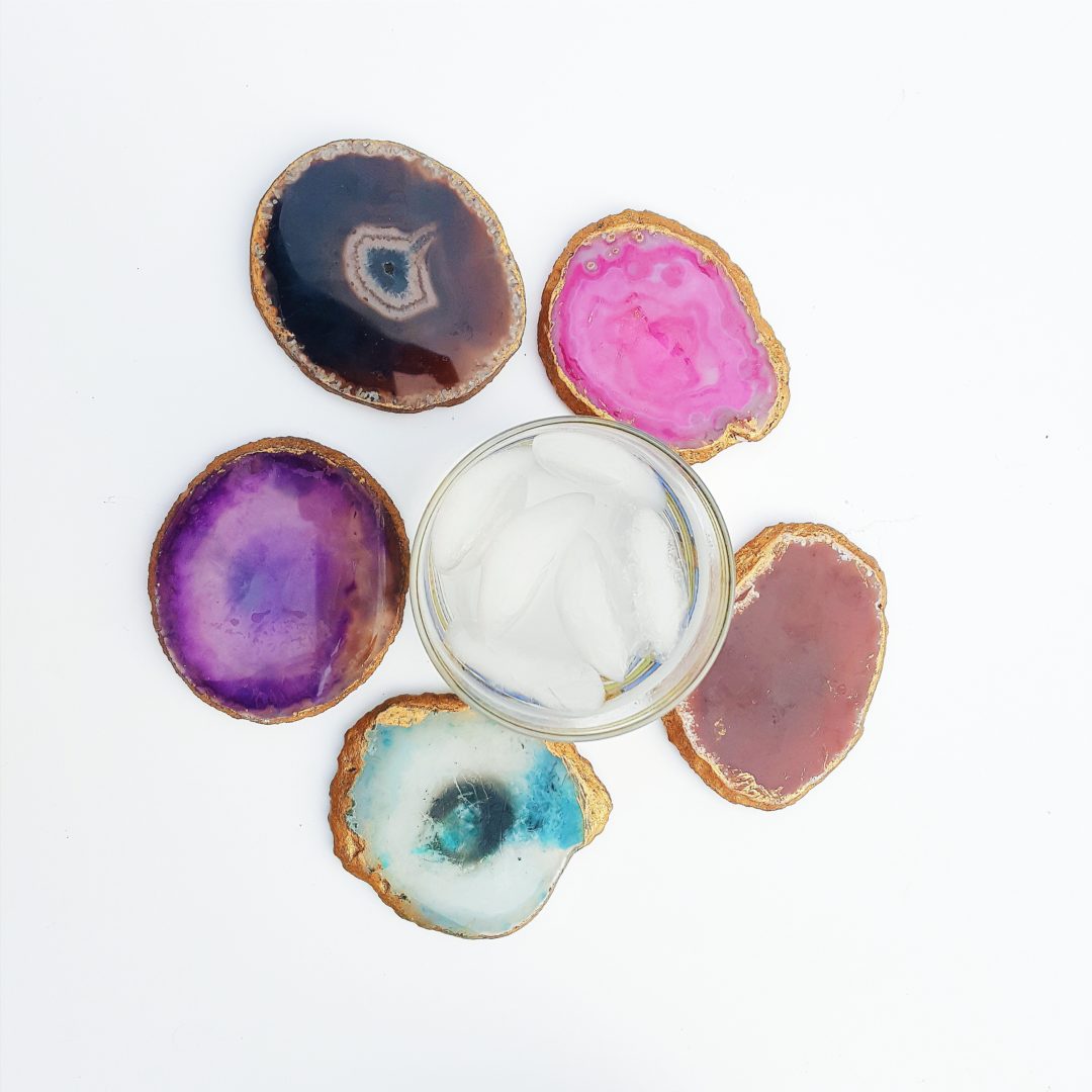 The Easiest DIY Agate Coasters