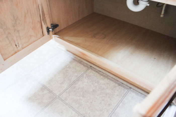 Guest Bathroom Under Cabinet Makeover