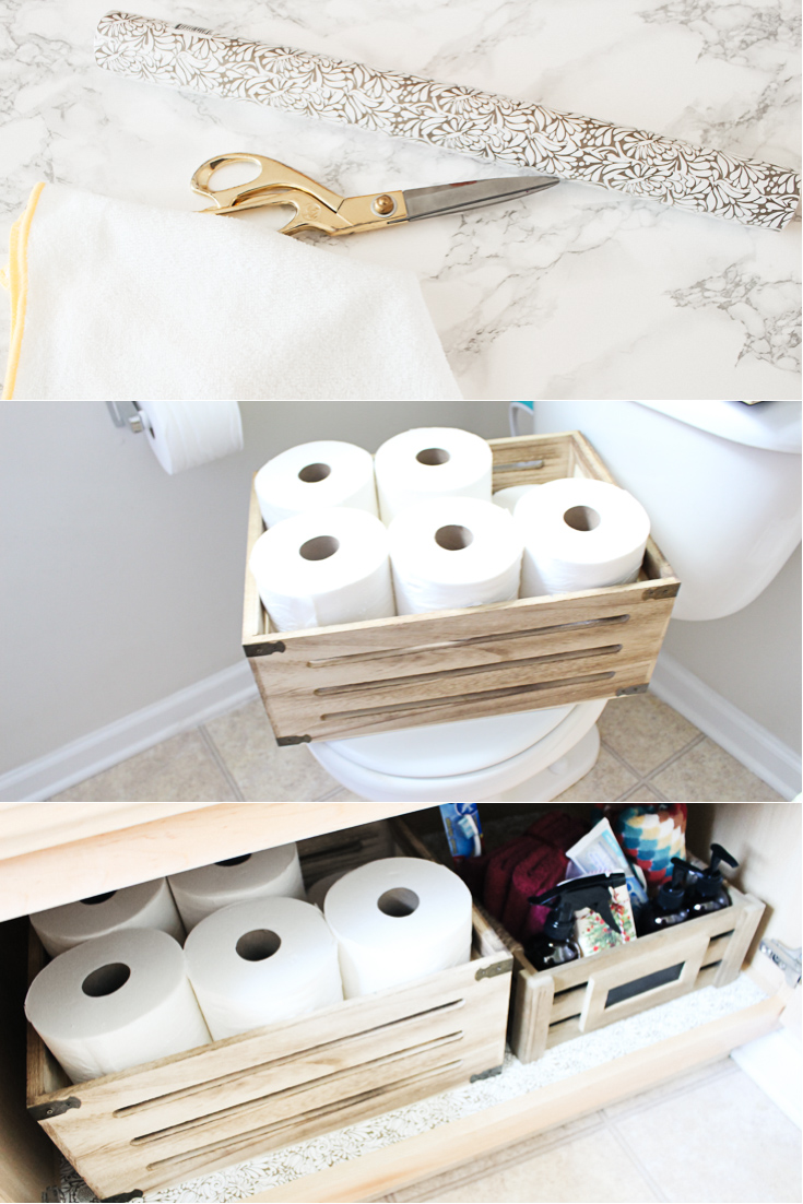 GUEST BATHROOM UNDER CABINET MAKEOVER