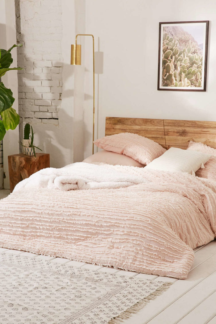 Blush pink bedroom design