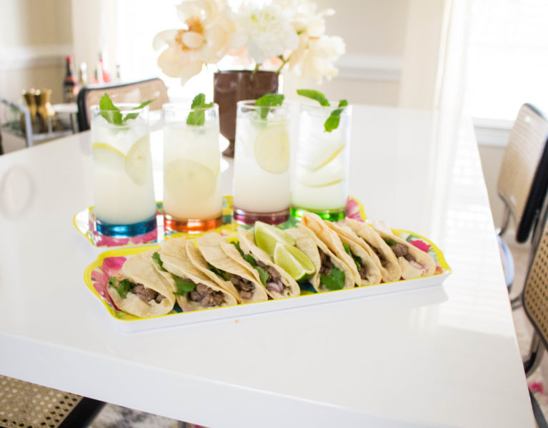 street tacos and tom collins summer cocktail