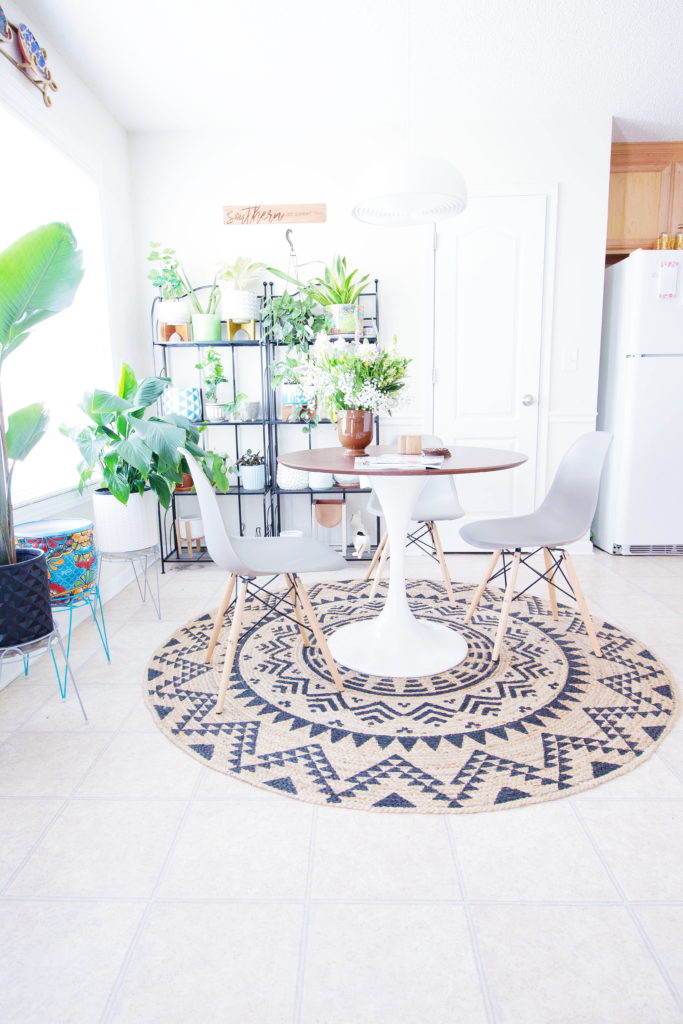 color filled living room