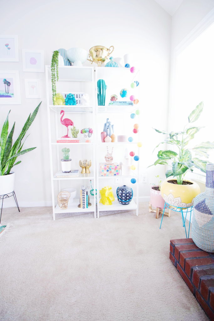 color filled living room