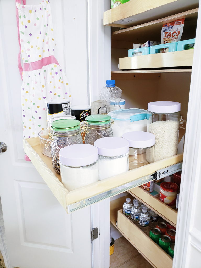 Small Pantry Organization Pull-Out Shelves
