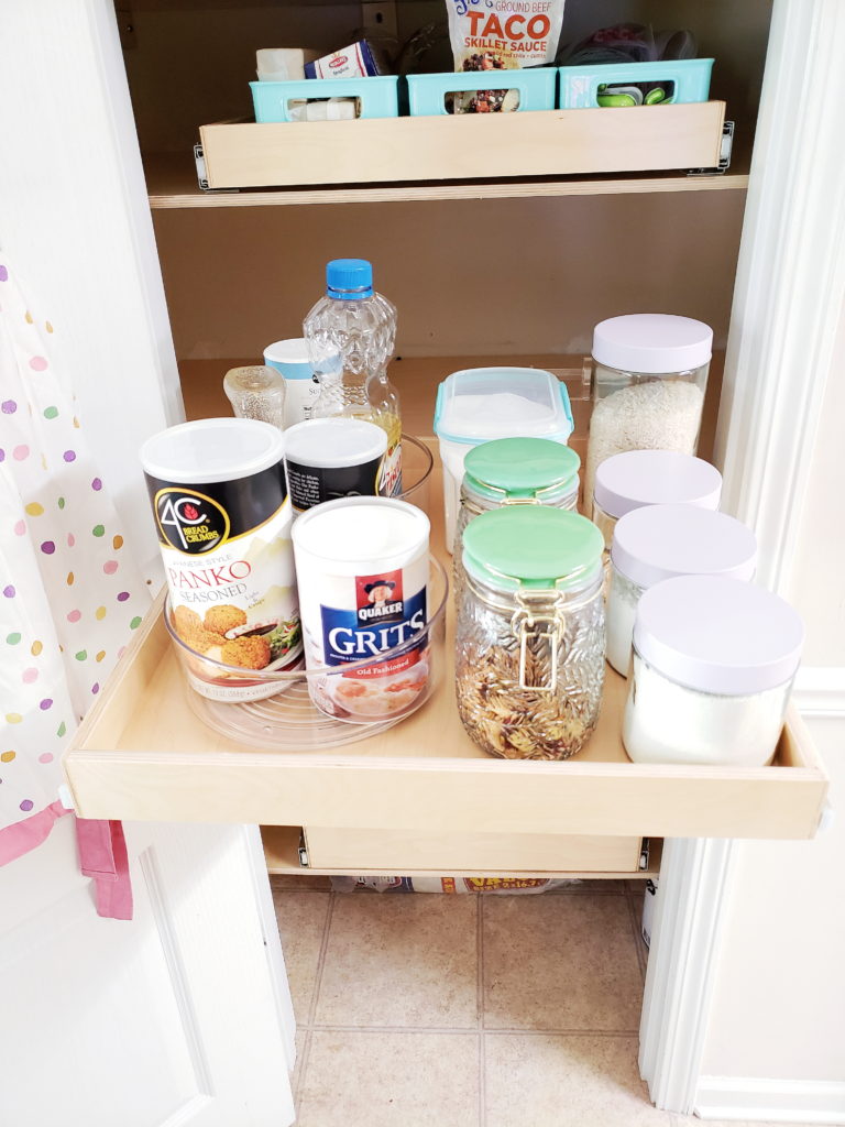 Small Pantry Organization Pull-Out Shelves