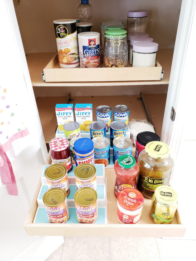 Small Pantry Organization Pull-Out Shelves