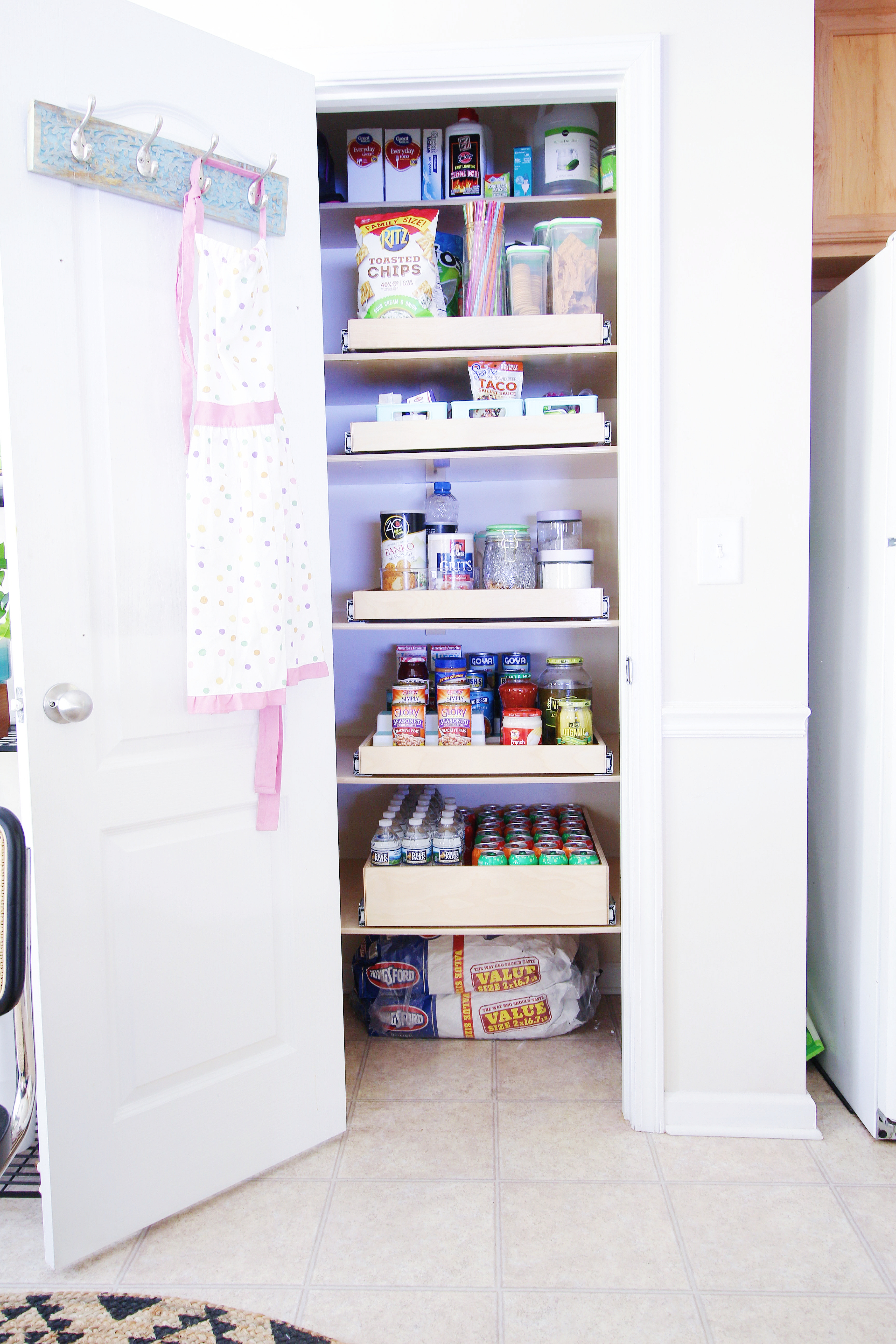 Small Pantry Organization Pull-Out Shelves • Carla Bethany