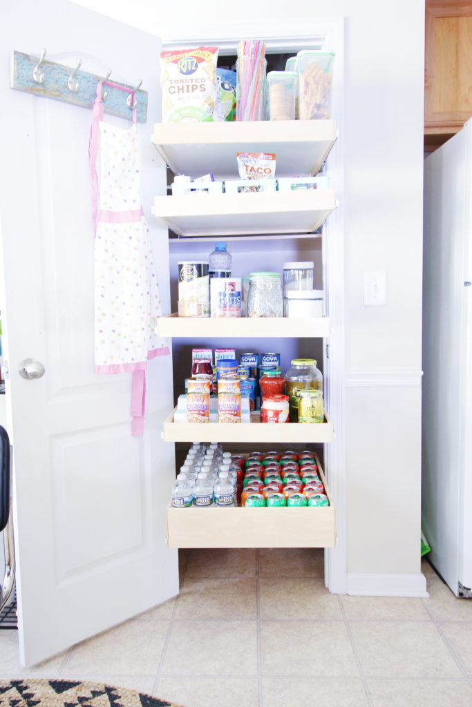 Small Pantry Organization Pull-Out Shelves