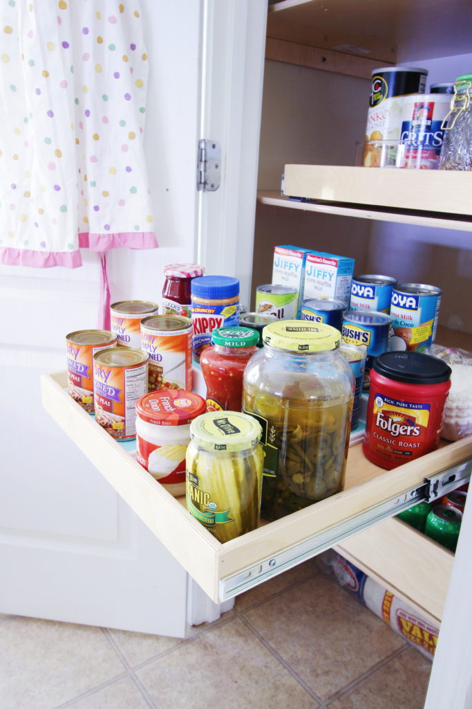 Small Pantry Organization Pull-Out Shelves