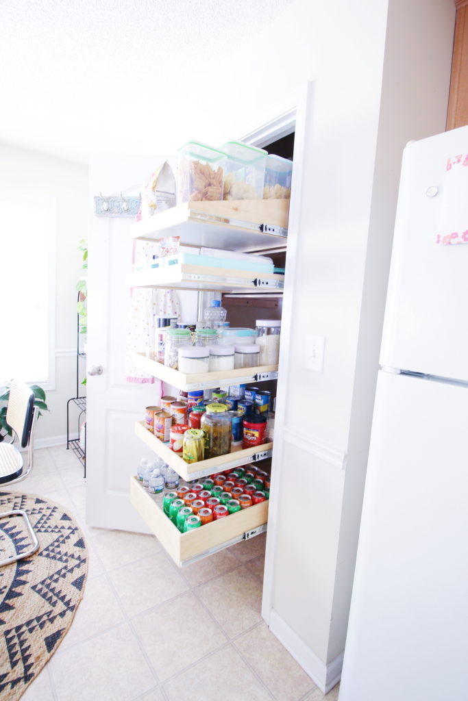 Small Pantry Organization Pull-Out Shelves