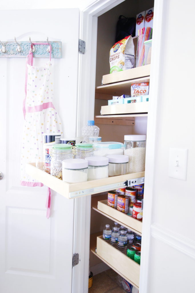 Small Pantry Organization Pull-Out Shelves