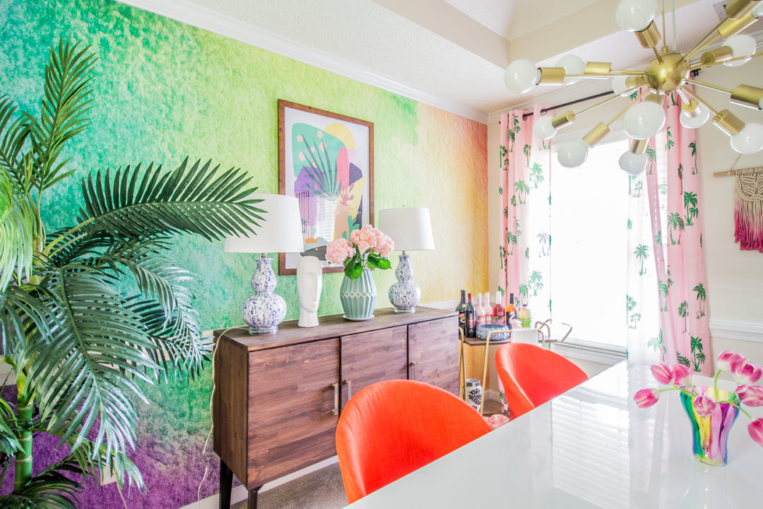 colorful dining room