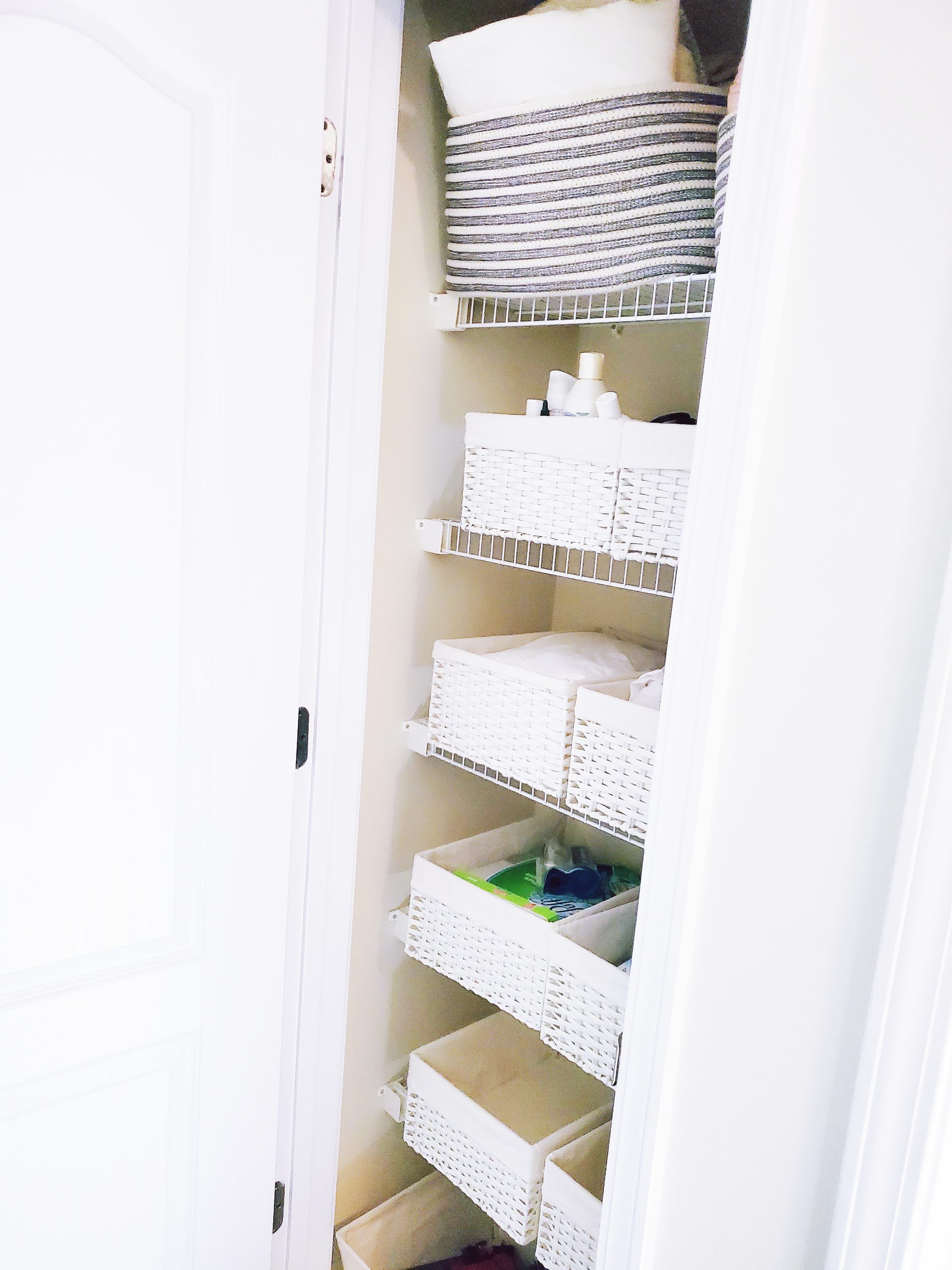 Small Linen Closet • Carla Bethany Interior Design Blog