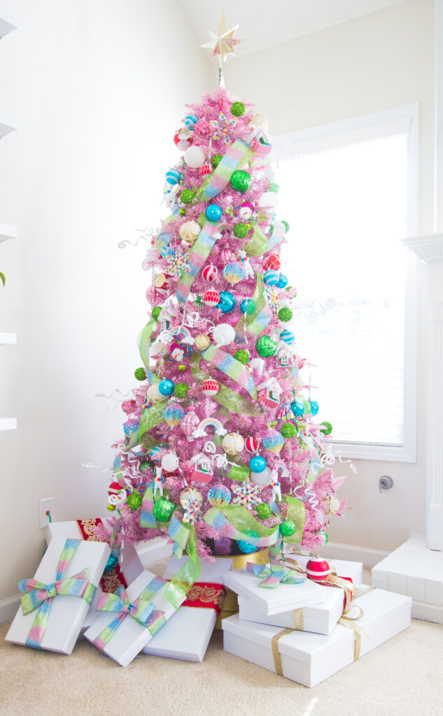 pink christmas tree